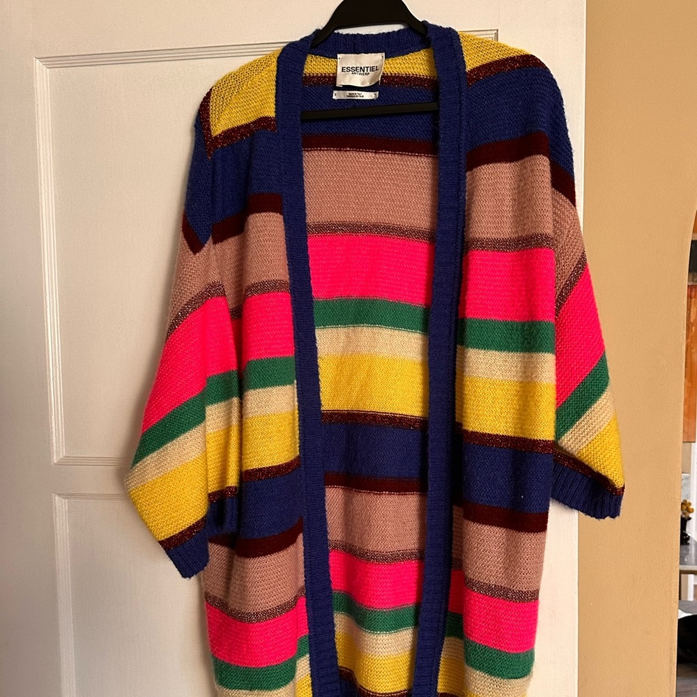 Essentials Women's Vibrant Striped Cardigan